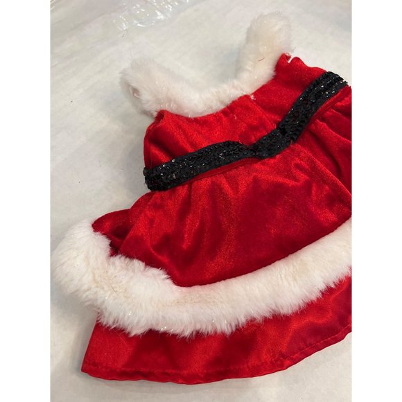 Build A Bear Workshop Christmas Holiday Mrs Claus Outfit Dress Velvet - Picture 8 of 10